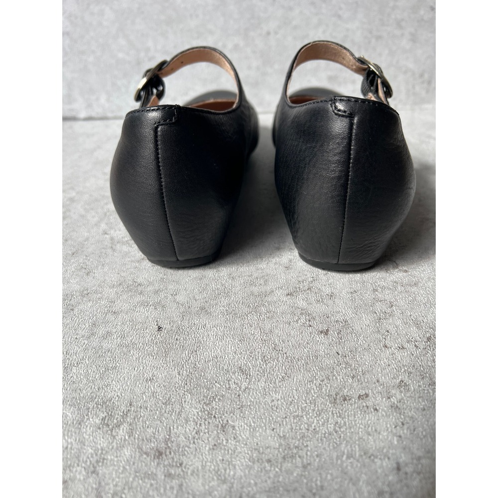 Dansko Mary Jane Shoes 39 8.5 Black Leather Buckle Strap Wedge Office Comfort - Picture 3 of 8